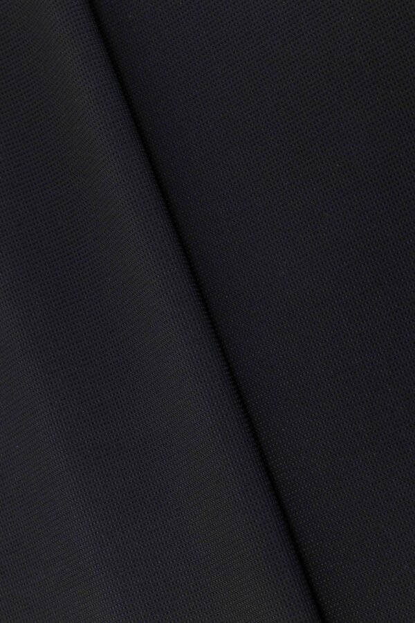 Matte Black Nylon Lycra Waffle Knit Double Stretch Fabric ( 83% Nylon 17% Lycra 165gsm) - Image 3