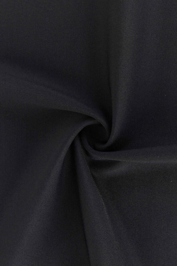 Matte Black Nylon Lycra Stretch Fabric (White Graphene)(66% Nylon 34% Lycra 210gsm)
