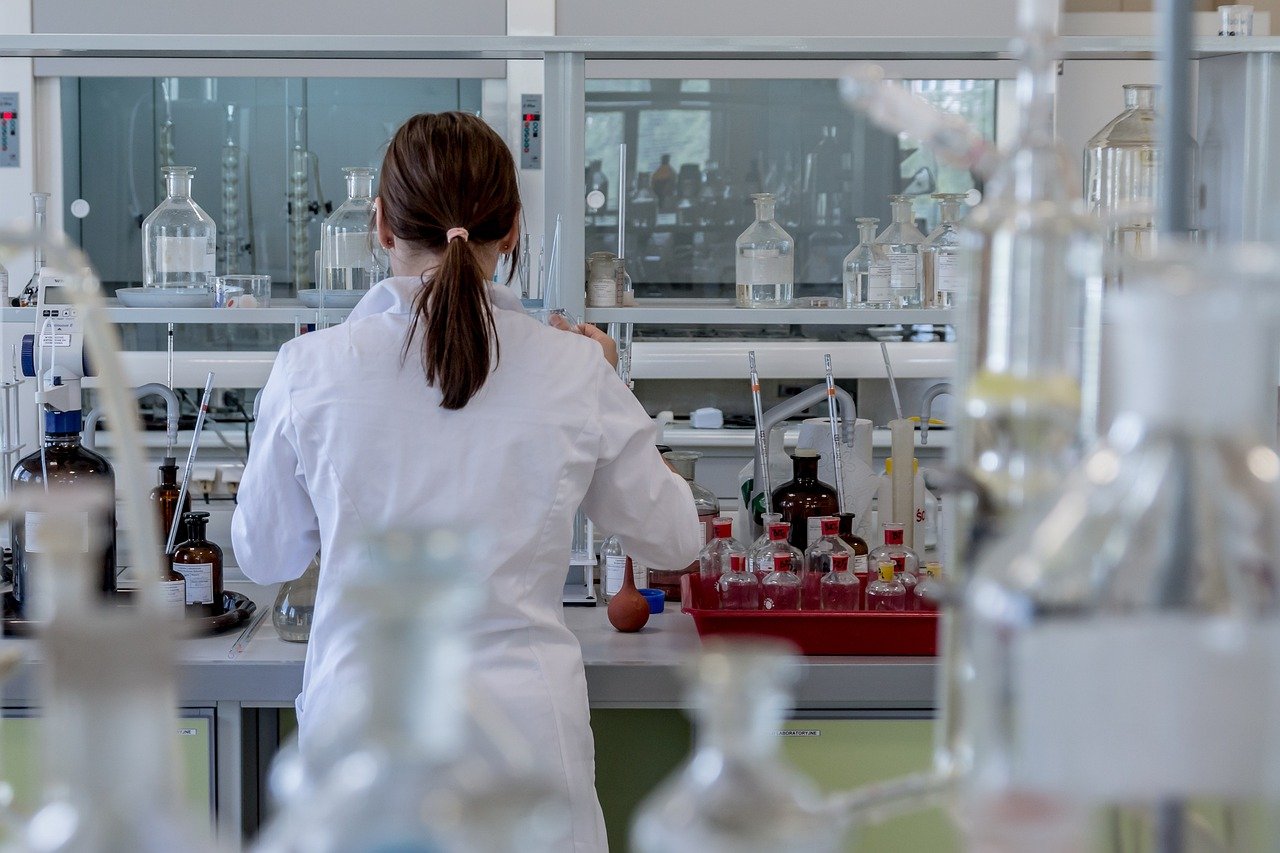 A laboratory setting with testing equipment, symbolizing fabric quality control.